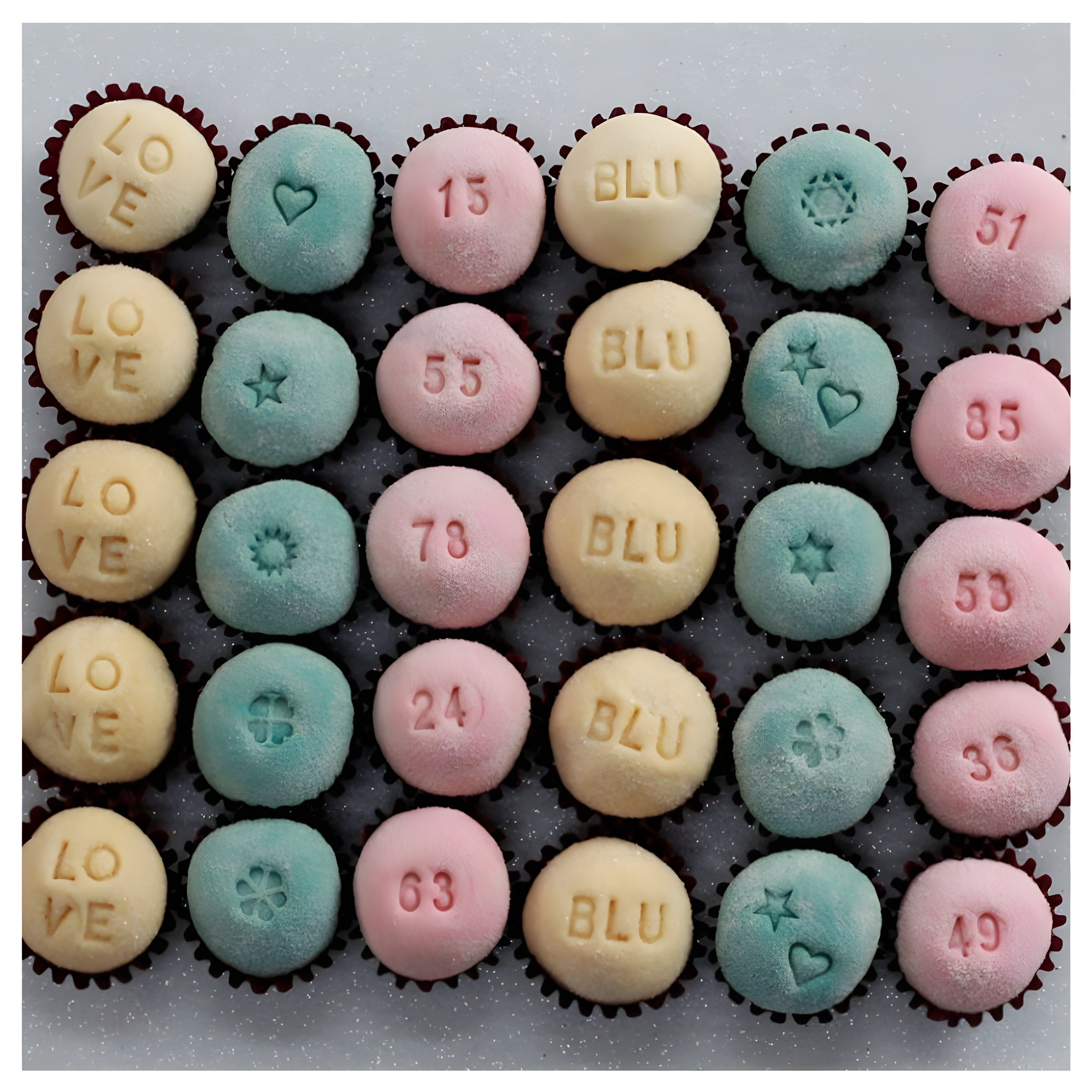 Kit Carimbos Números para Doces Rosa Bebê com 10 Peças - Bluestar