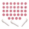 Kit Carimbos Letras 1,5cm para Doces Rosa Bebê com 35 Peças - Bluestar
