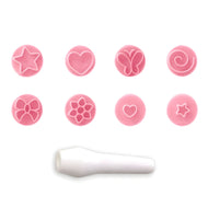 Kit Carimbos Essenciais para Doces Rosa Bebê com 9 Peças - Bluestar