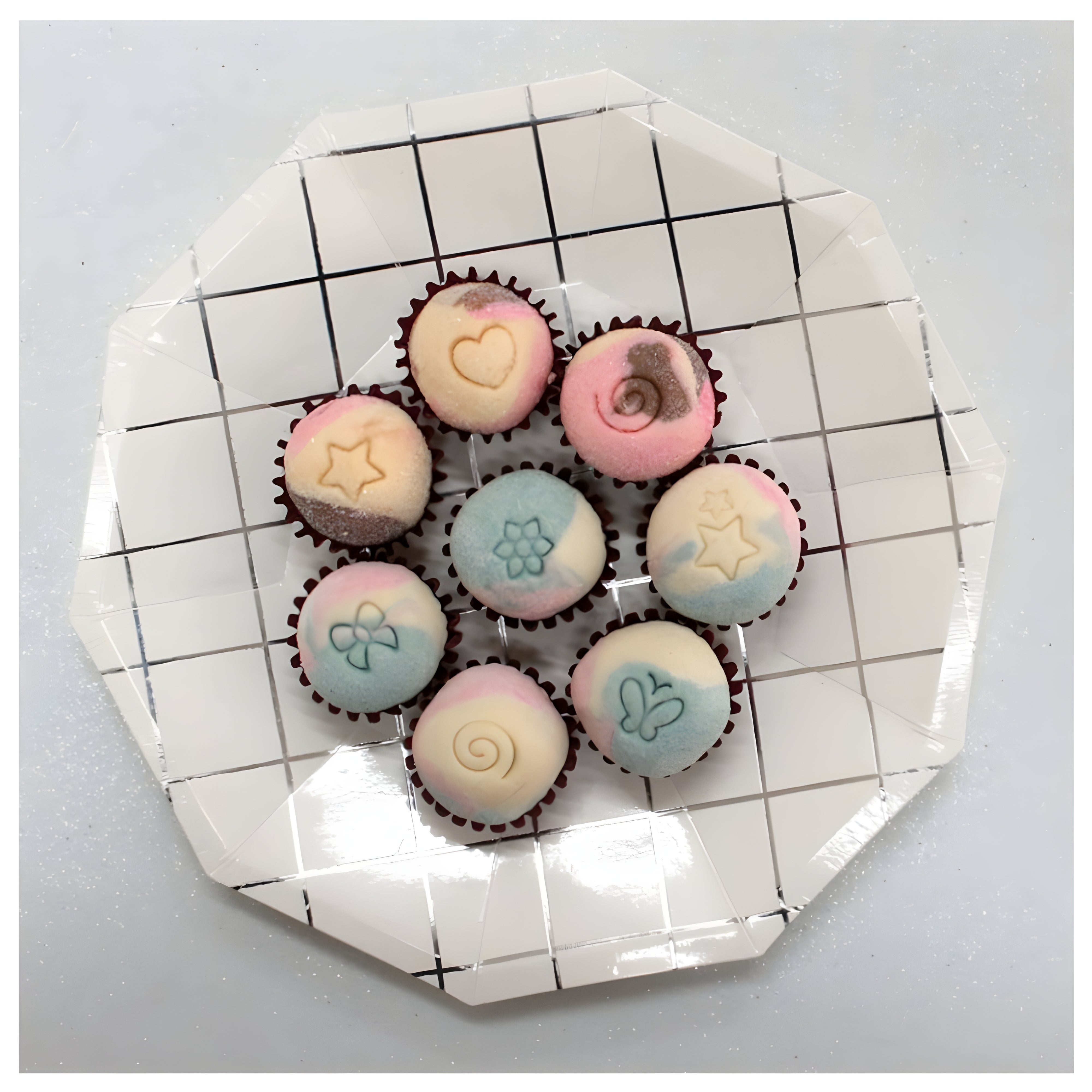 Kit Carimbos Essenciais para Doces Rosa Bebê com 9 Peças - Bluestar
