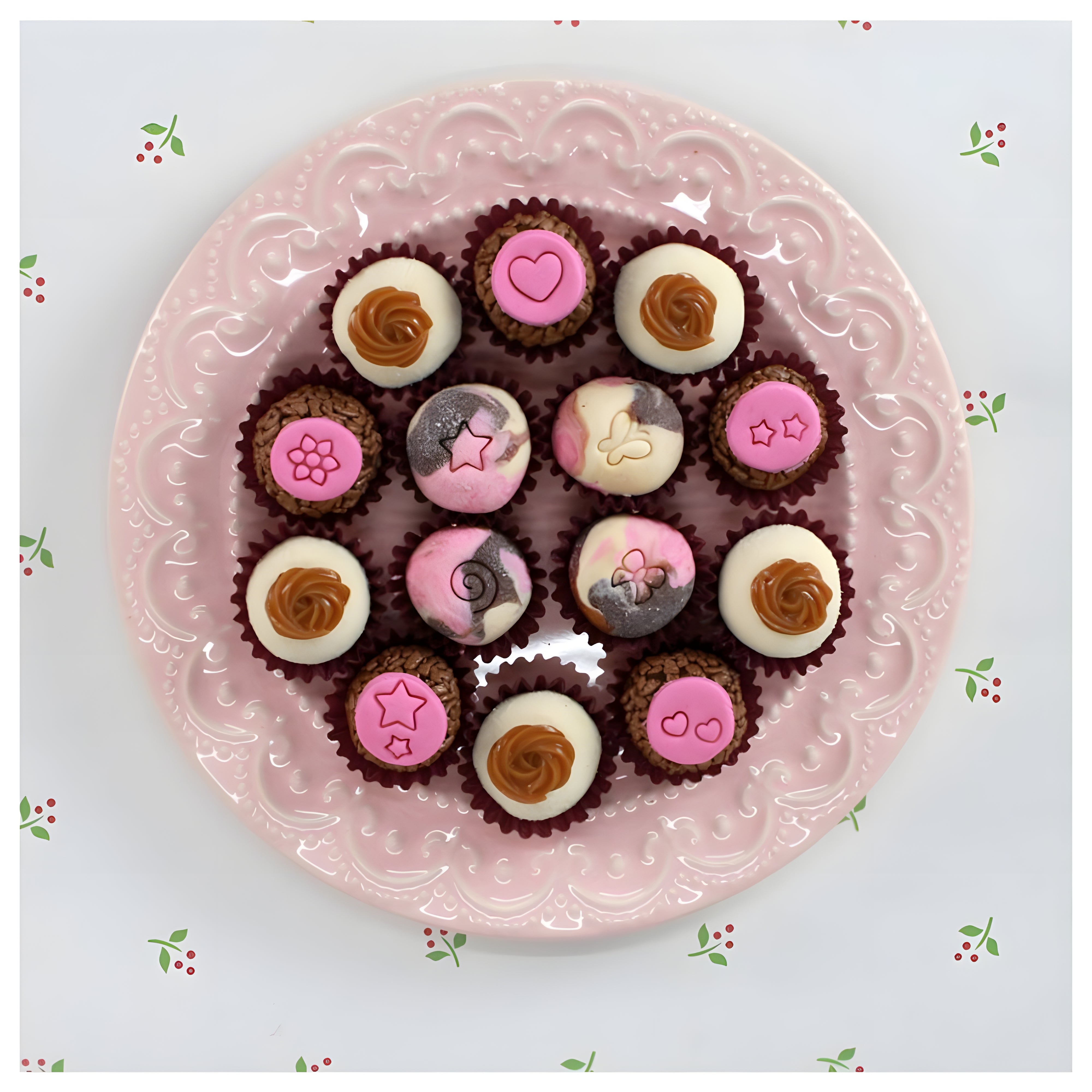Kit Carimbos Essenciais para Doces Rosa Bebê com 9 Peças - Bluestar