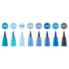 Estojo Caneta Pitt Brush The Blues 8 Cores Faber-castell 167173