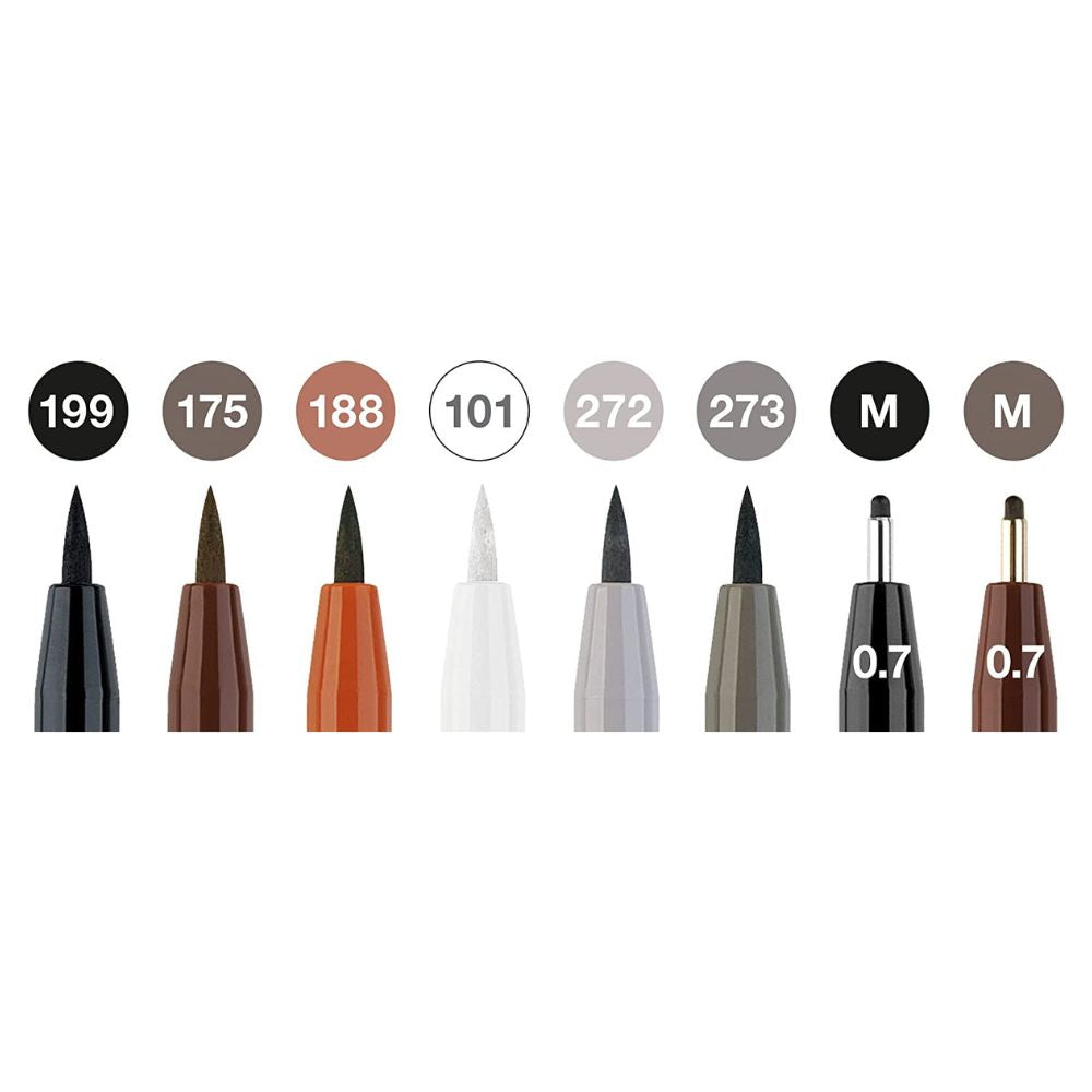Estojo Caneta Pitt Art Classic 8 Cores Faber-castell 167172