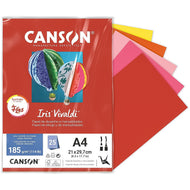 Papel Colorido Canson Iris Vivaldi A4 185 G/m² 25 Folhas - Fogo Sortidos