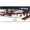 Estojo Giz Lyra Pastel Seco Tons Castanhos 12 Cores