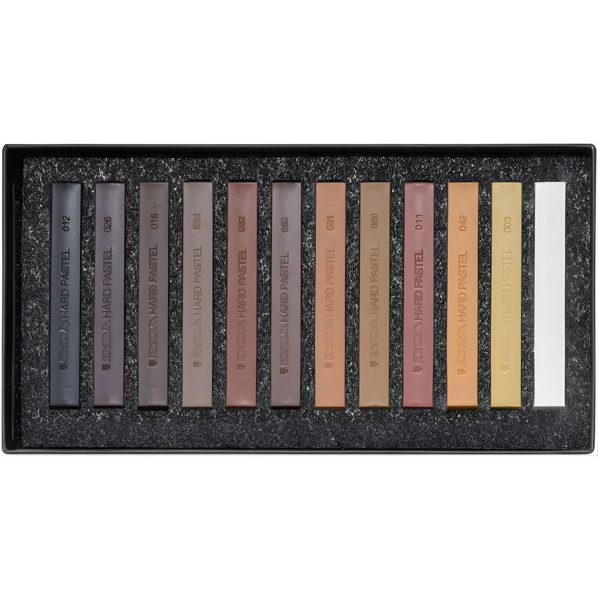 Estojo Giz Lyra Pastel Seco Tons Castanhos 12 Cores