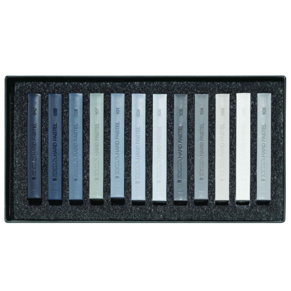 Estojo Giz Lyra Pastel Seco Tons Cinza 12 Cores