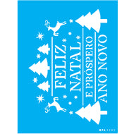 Stencil Opa 15x20cm - Feliz Natal Iii - 3289