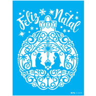 Stencil Opa 15x20cm - Bola de Natal Manjedoura - 3283