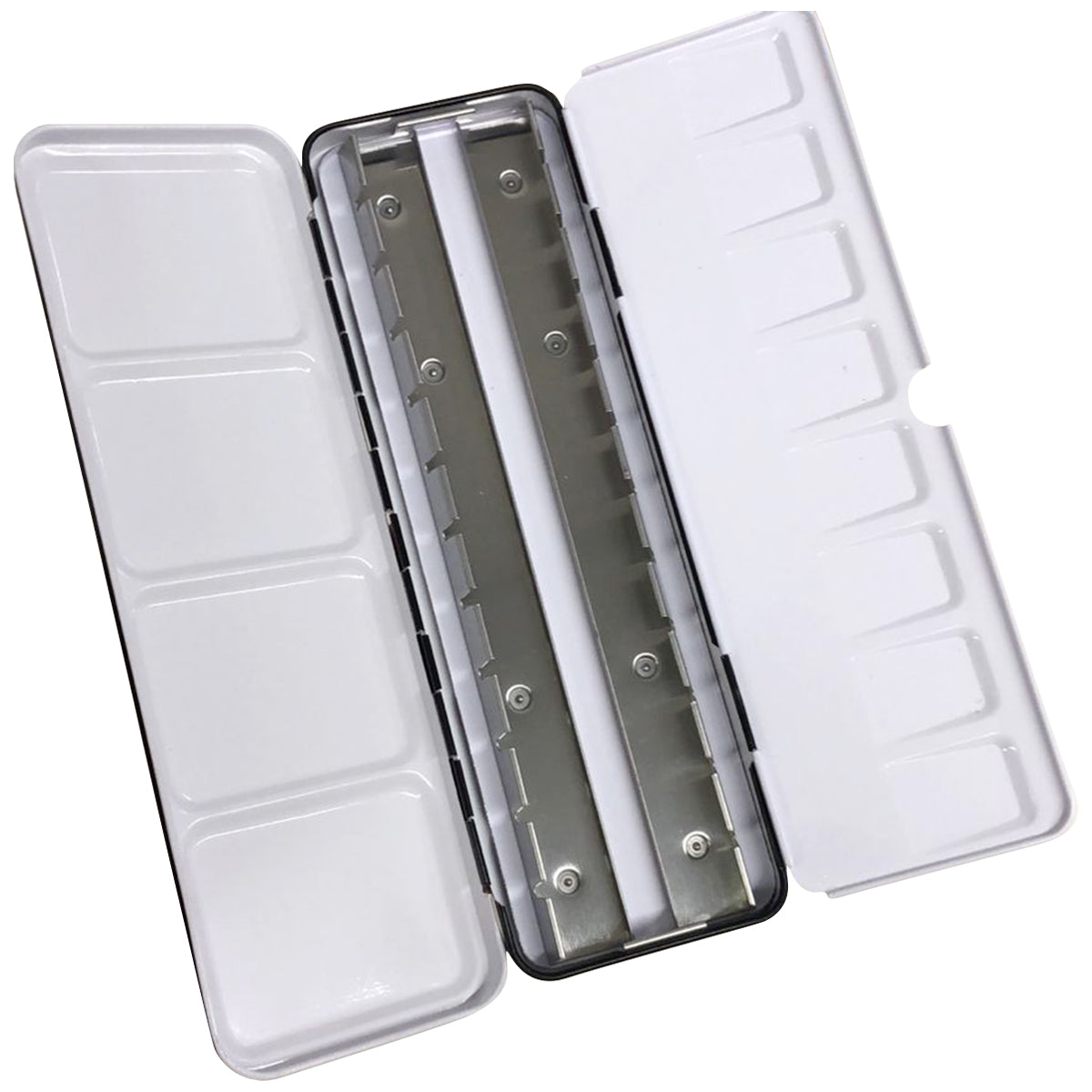 Estojo para Aquarela Pastilha Metal Vazio 24 Cavidades