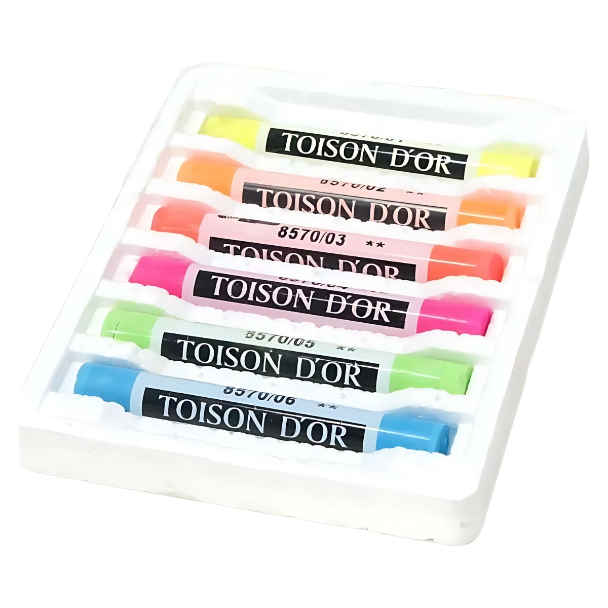 Estojo Giz Pastel Seco Metálico Toison D'or 6 Cores - Koh-i-noor - 8571