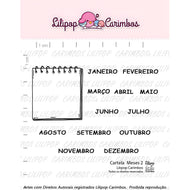 Kit Carimbos Meses 2 para Artesanato e Scrapbook Planner - Lilipop