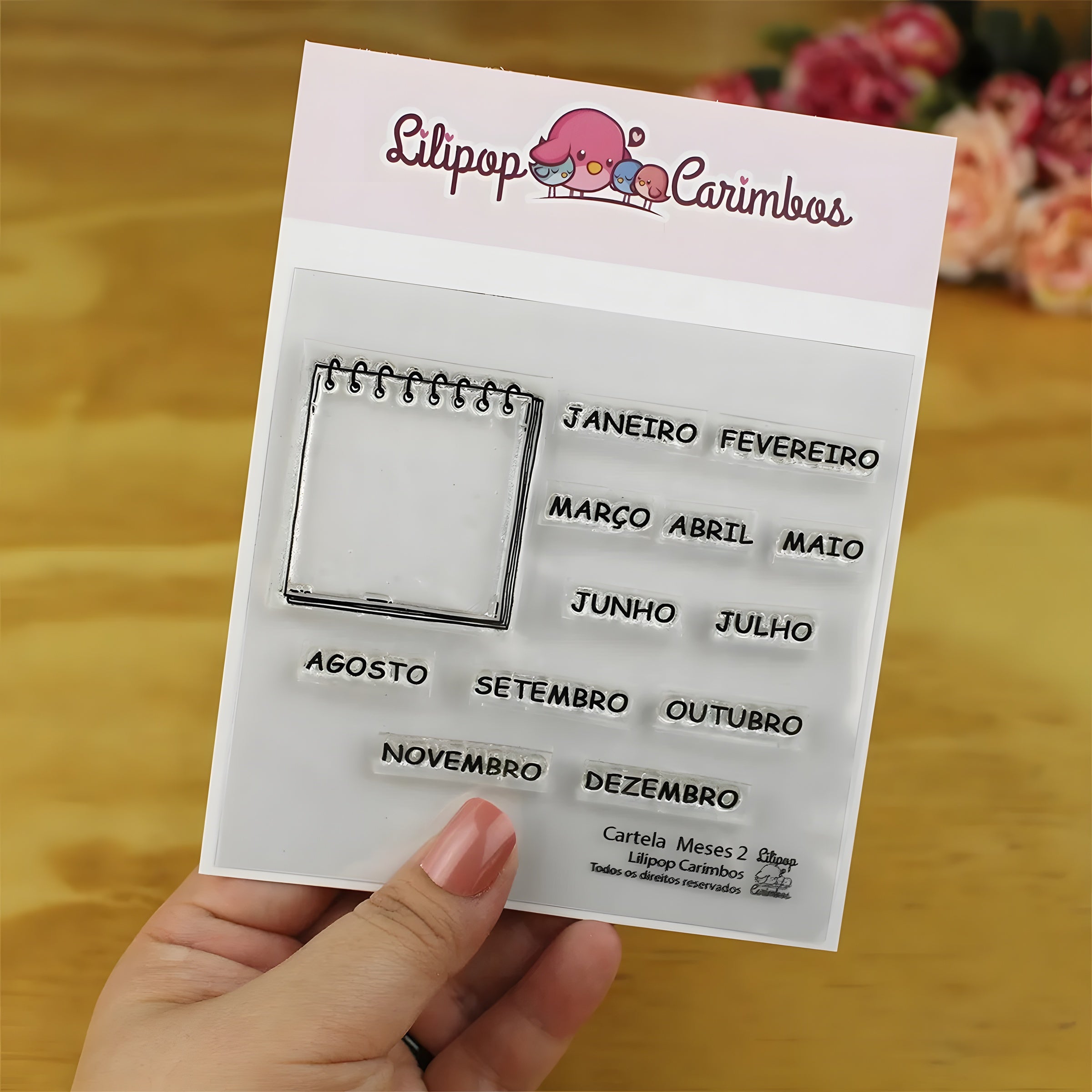 Kit Carimbos Meses 2 Scrapbook Planner - Lilipop