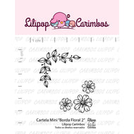 Cartela de Carimbos Borda Floral 2 em Fotopolímero para Artesanato e Scrapbook - Lilipop