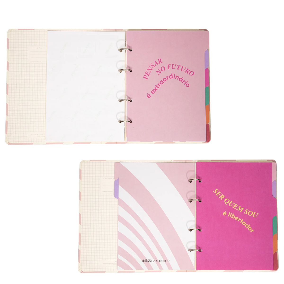 Caderno Criativo Argolado Cicero 17x24cm 100 Folhas Pautado - Melissa Caminho das Abelhas