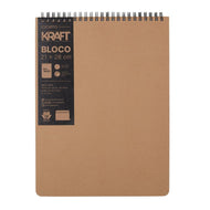 Bloco Kraft Cicero 21x28 Flexível sem Pauta com 96 Folhas