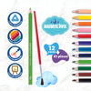 Estojo Lápis de Cor Mega Aquarelável com 12 Cores + Pincel - Tris