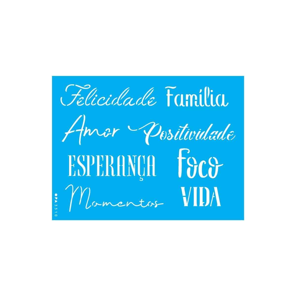 Stencil Opa 15x20cm - Palavras Lettering Ii - 3310