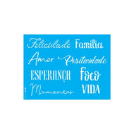 Stencil Opa 15x20cm - Palavras Lettering Ii - 3310