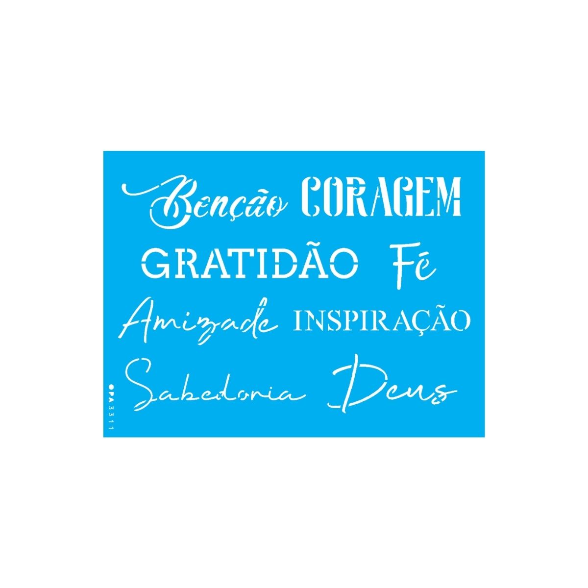 Stencil Opa 15x20cm - Palavras Lettering Iii - 3311