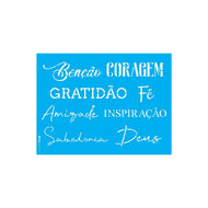 Stencil Opa 15x20cm - Palavras Lettering Iii - 3311