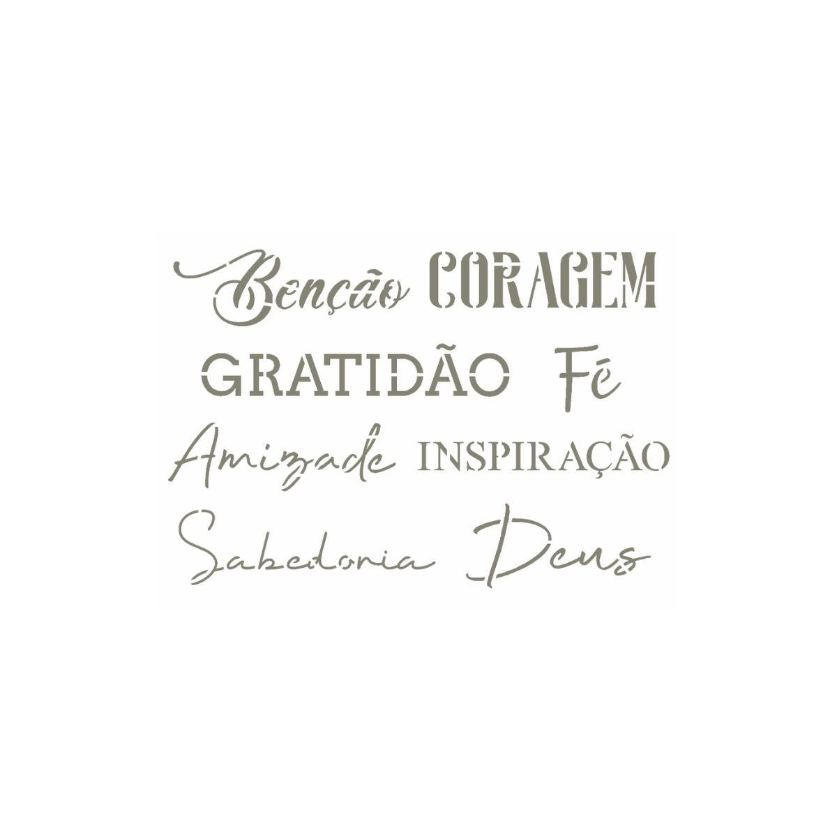Stencil Opa 15x20cm - Palavras Lettering Iii - 3311