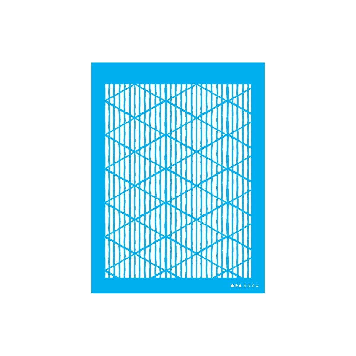 Stencil Opa 15x20cm - Estamparia Losangos Listrados - 3304