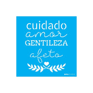 Stencil Opa 14x14cm - Palavras Sentimentos - 3302