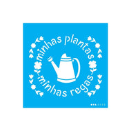 Stencil Opa 14x14cm - Jardim Minhas Plantas - 3300