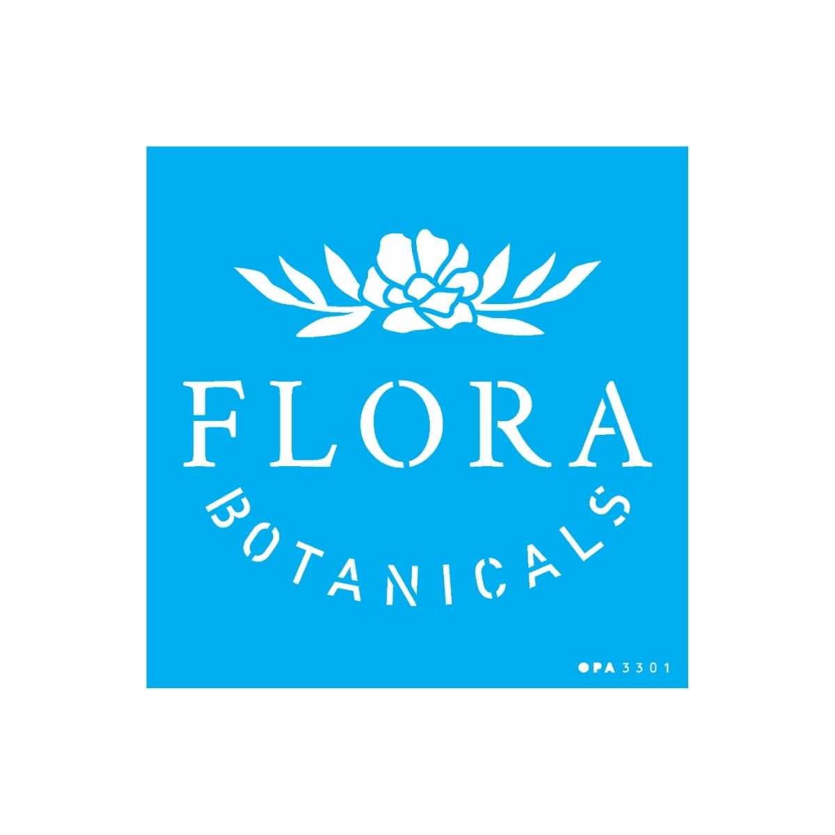 Stencil de Acetato para Pintura OPA Simples 14 x 14 cm - 3301 Palavras Flora Botanicals