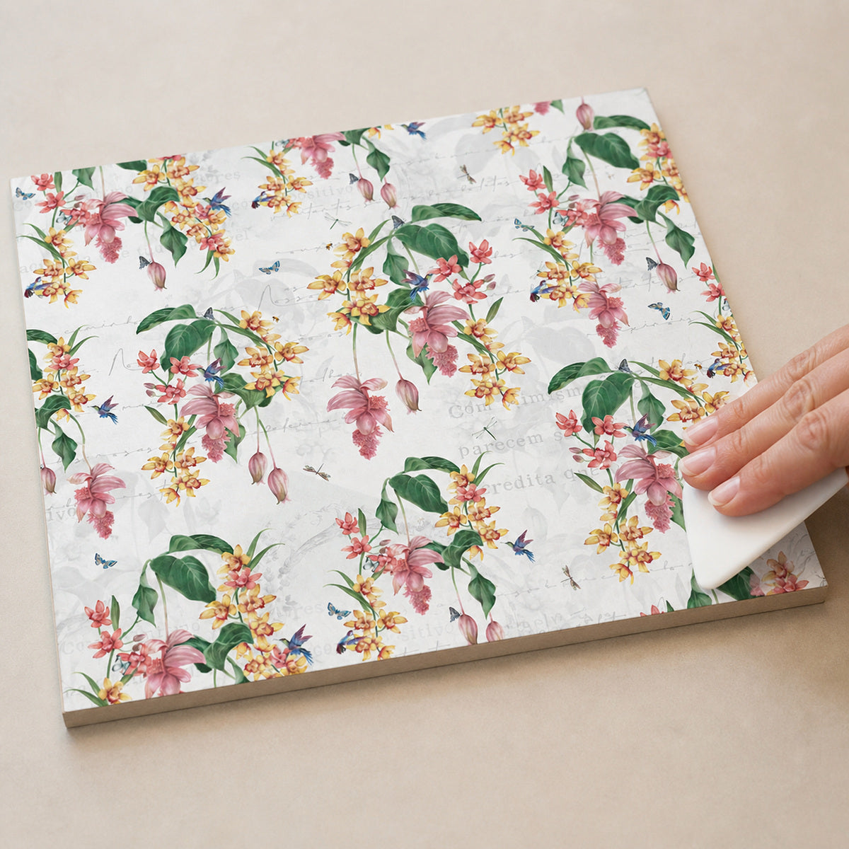 Papel de Seda Opapel Estampado Tropical Ii 30x45cm para Decoupage e Artesanato 3334 - Opa
