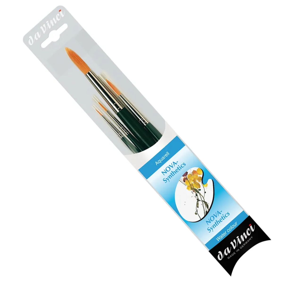 Kit Pincel da Vinci Nova Série 1570 com 4 Unidades - Tamanhos 0, 2, 6 e 12