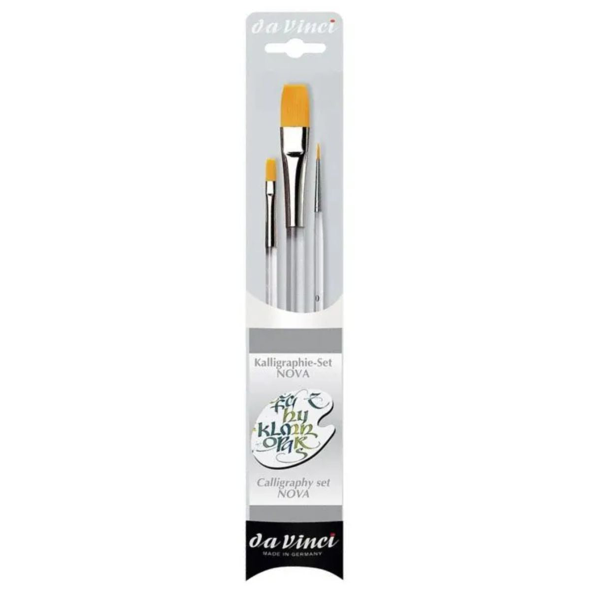 Kit de Pincel da Vinci Nova Lettering 5116 com 3 Unidades Cabos Perspex