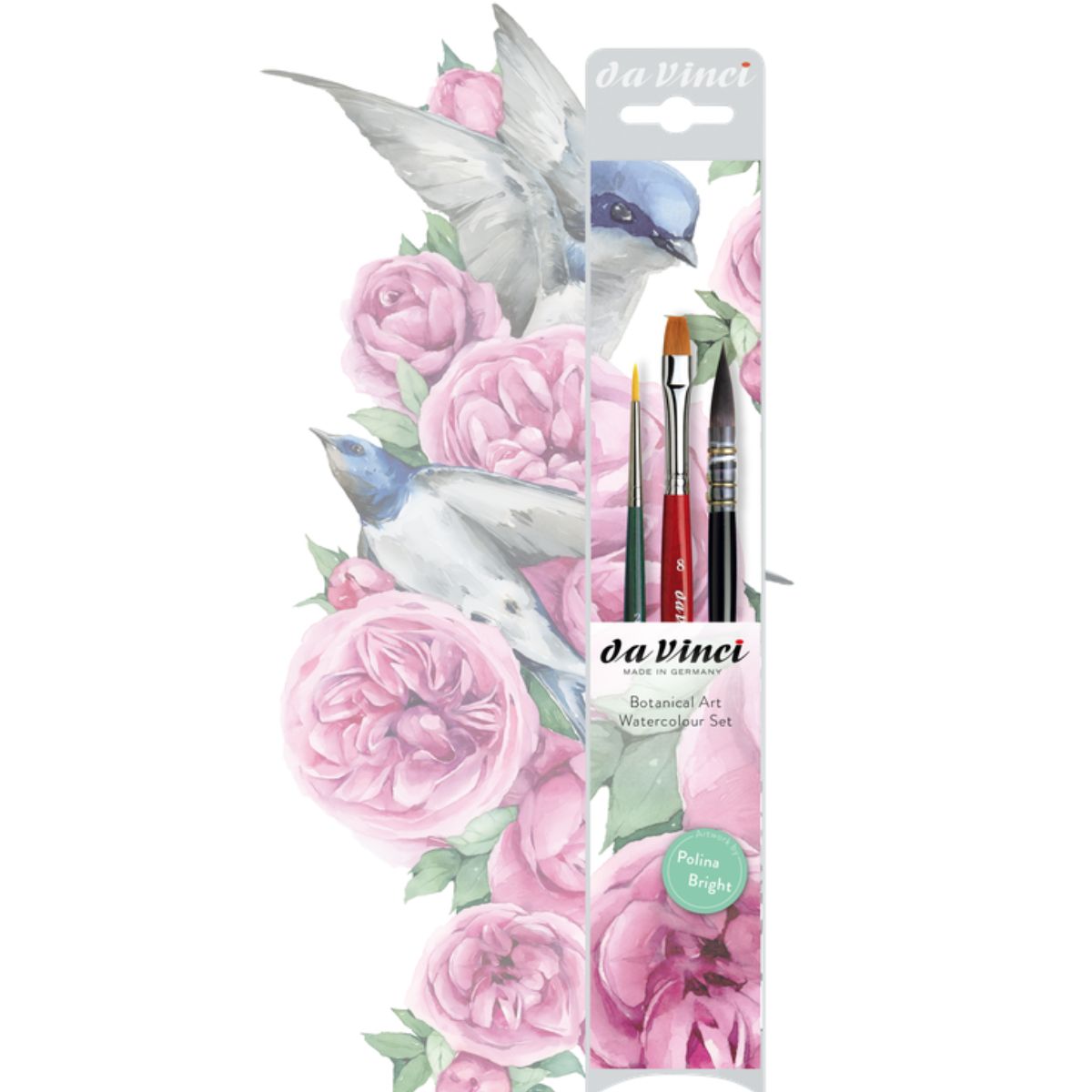 Kit Pincel da Vinci Polina Bright com 3 Unidades - Séries 498, 5570 e 5880
