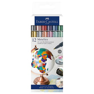 Estojo Marcador Metálico Shine World Metallics 1.5Mm 12 Cores - Faber-castell 160713