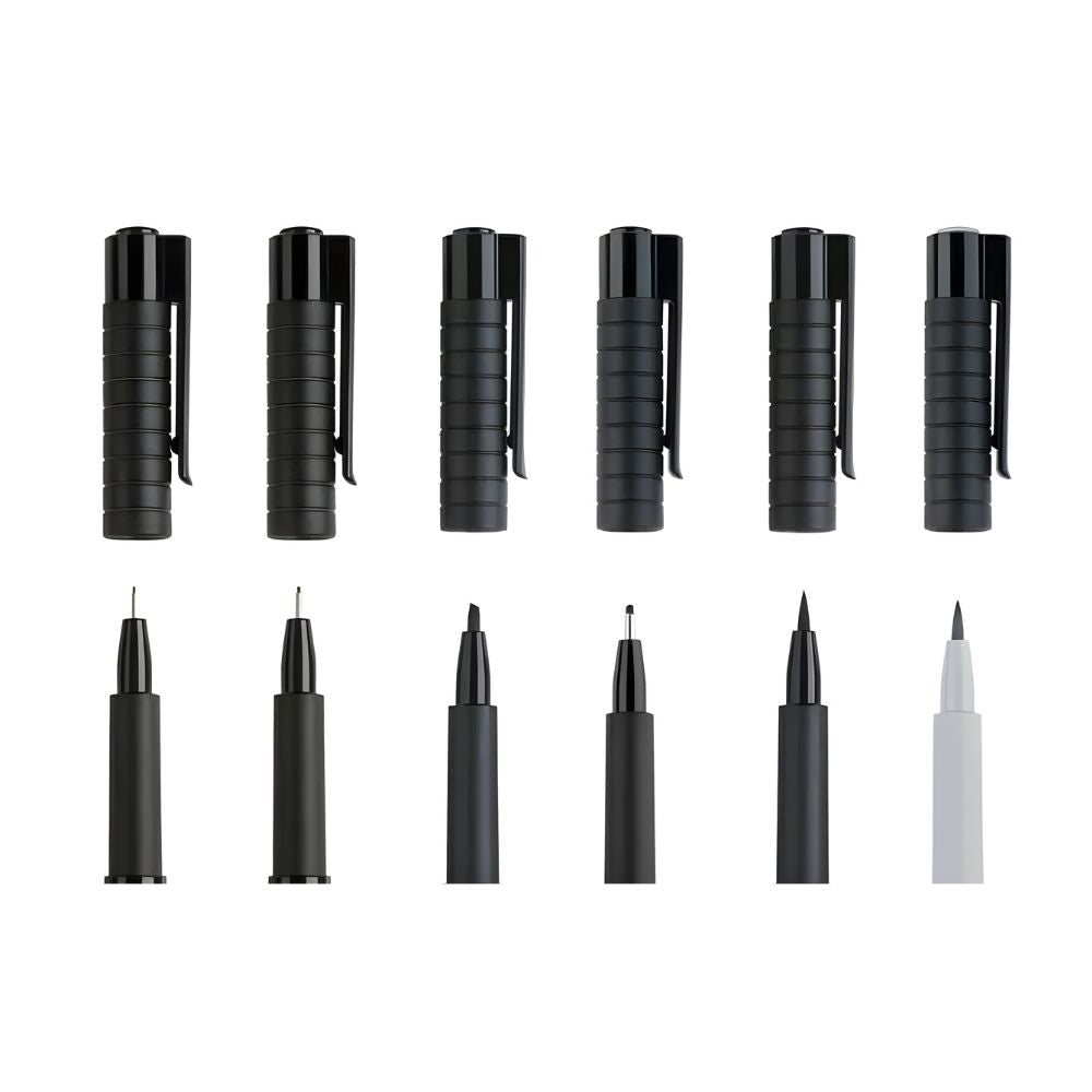Estojo Caneta Pitt Mangaka Set 6 Unidades - Faber-castell 167124