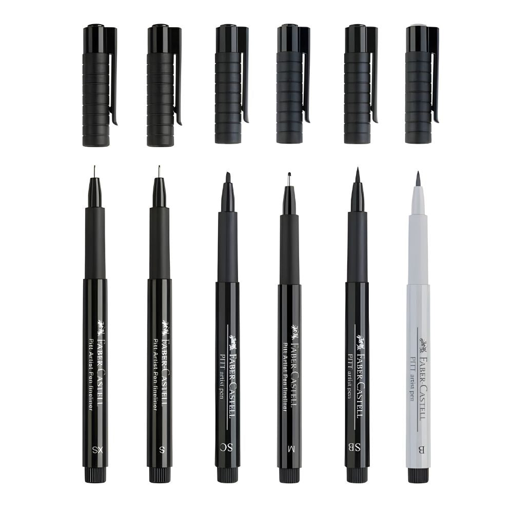 Estojo Caneta Pitt Mangaka Set 6 Unidades - Faber-castell 167124
