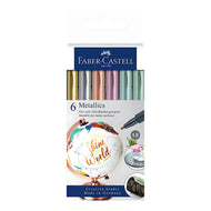 Estojo Marcador Metálico Sine World Metallic 1.5Mm 6 Cores - Faber-castell 160706