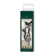 Estojo Caneta Pitt Black 4 Cores Faber-castell 167153