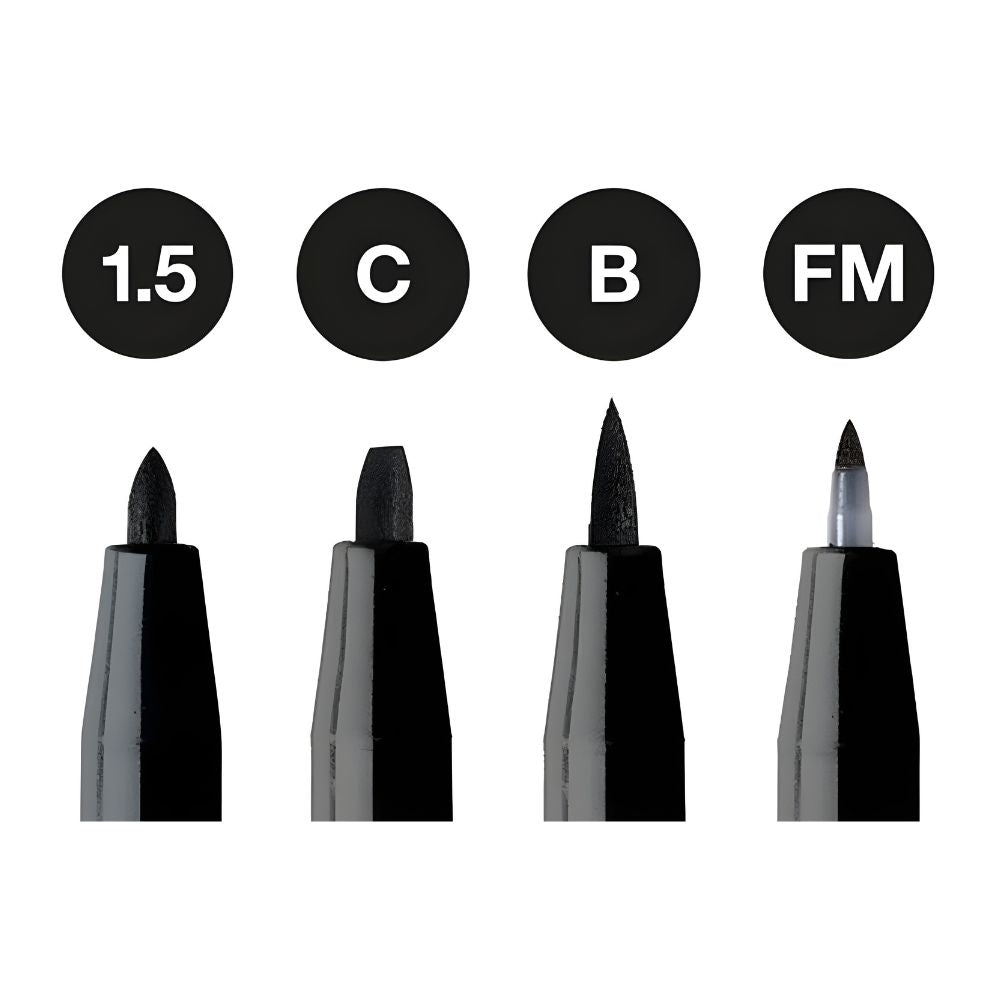 Estojo Caneta Pitt Black 4 Cores Faber-castell 167153