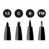 Estojo Caneta Pitt Black 4 Cores Faber-castell 167153