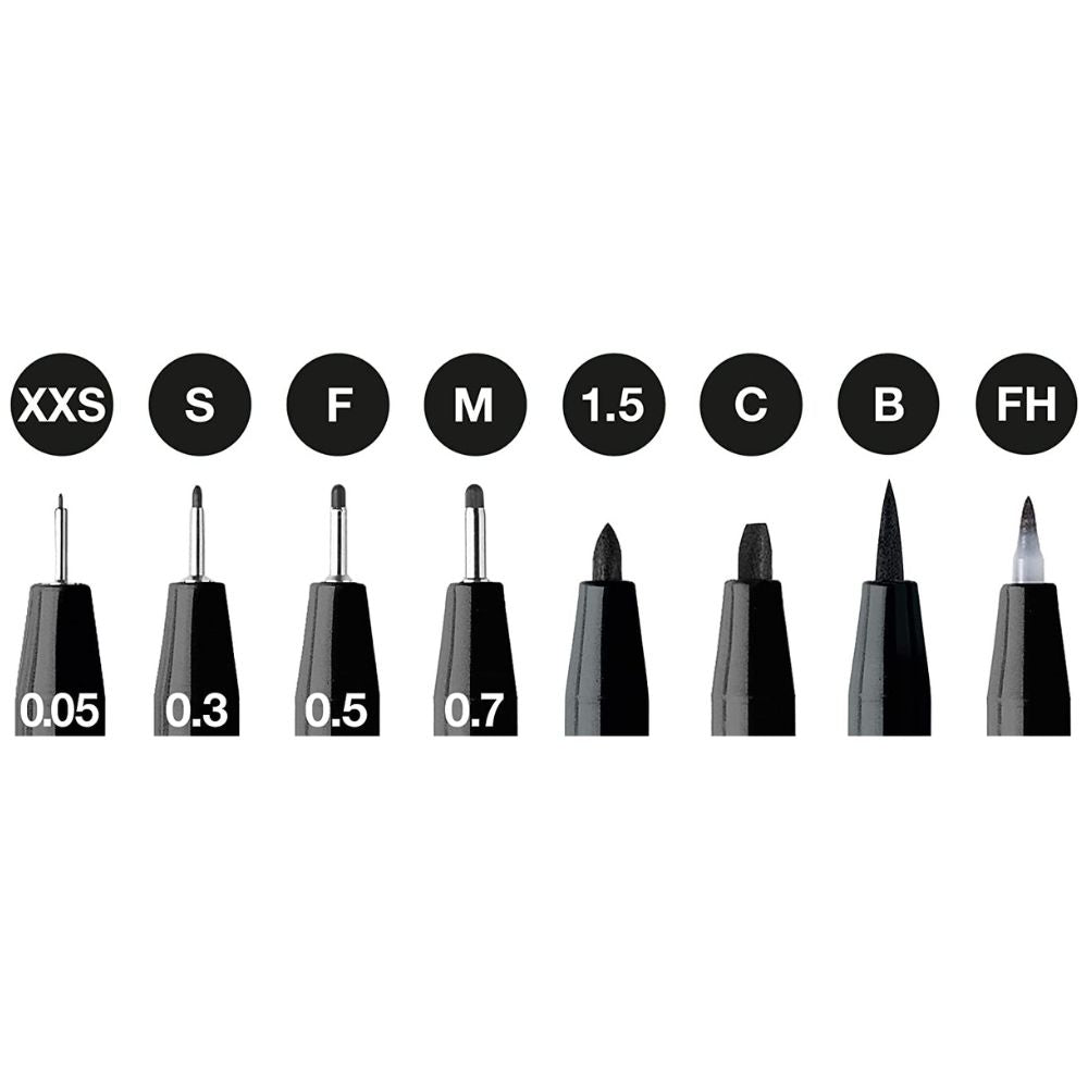 Estojo Caneta Pitt Black 8 Cores Faber-castell 167158