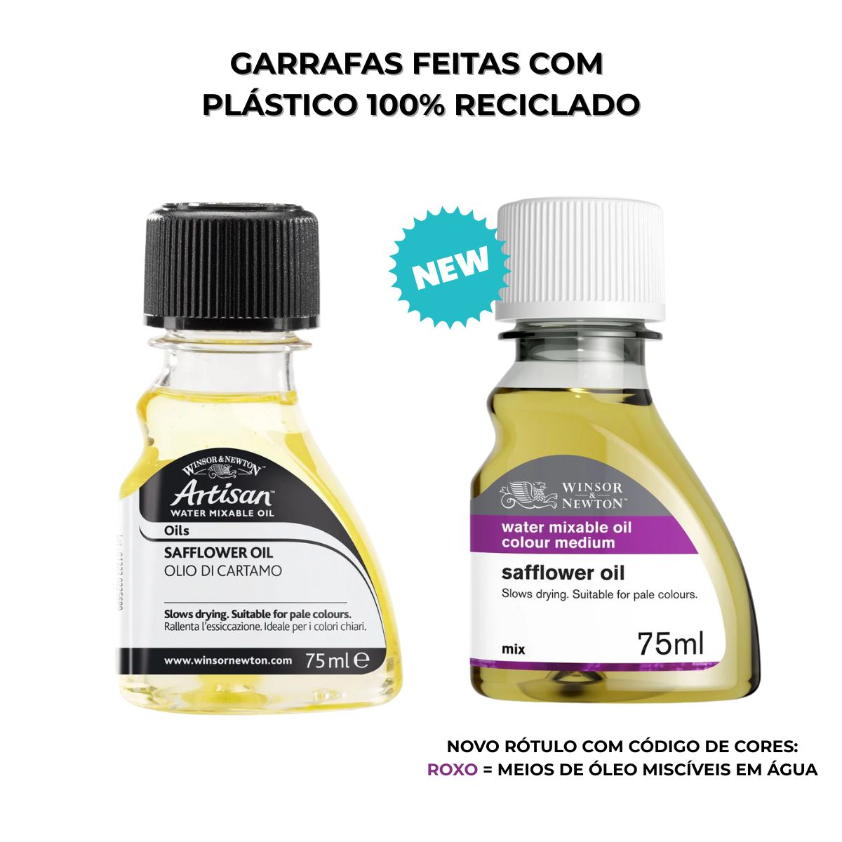 Óleo de Cártamo Winsor & Newton 75ml - Solúvel em Água