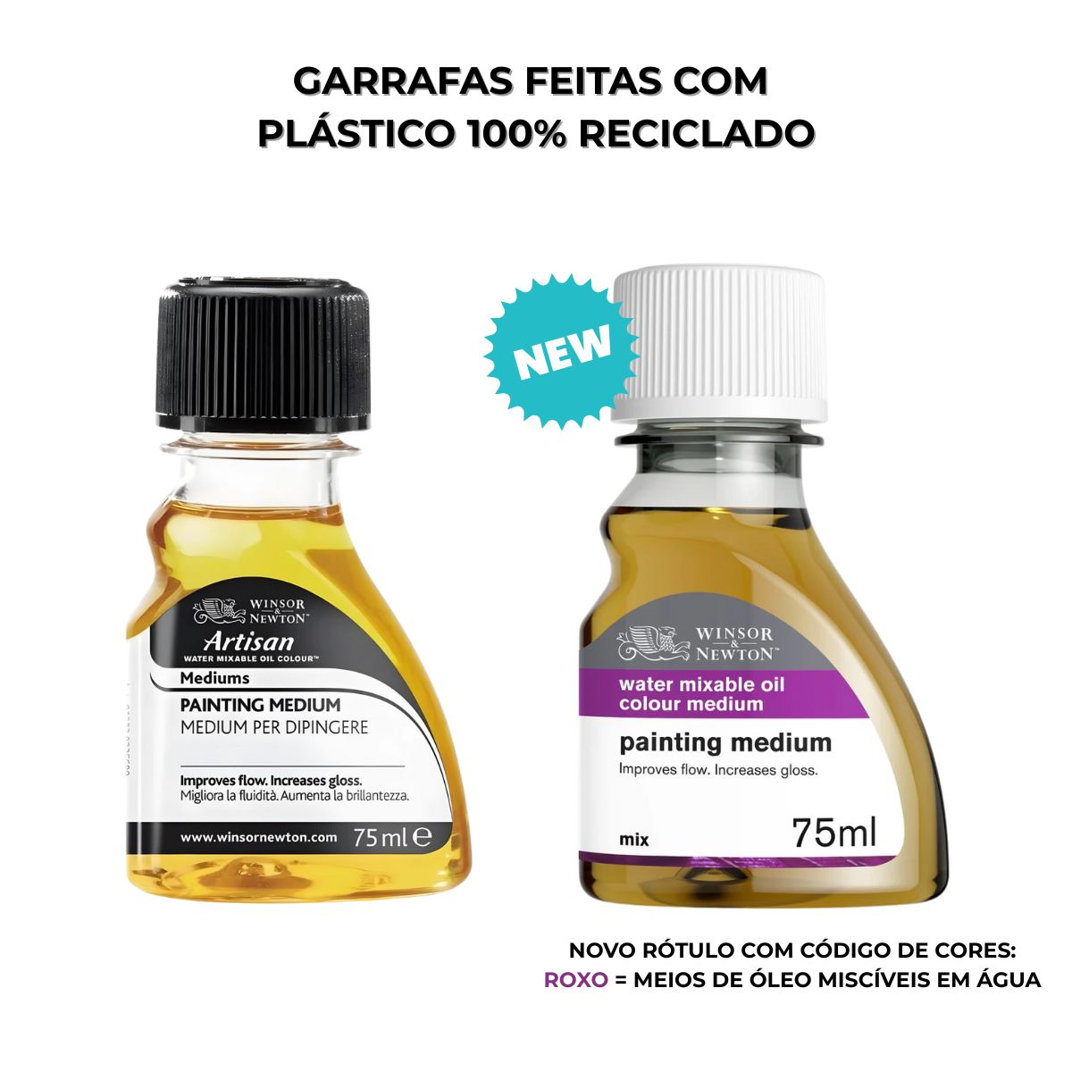 Médium para Pintura Winsor & Newton 75ml - Solúvel em Água