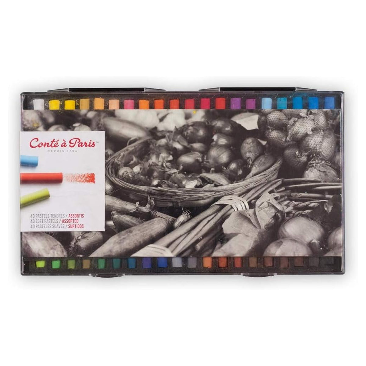Estojo Giz Pastel Seco Conté À Paris Soft com 40 Cores
