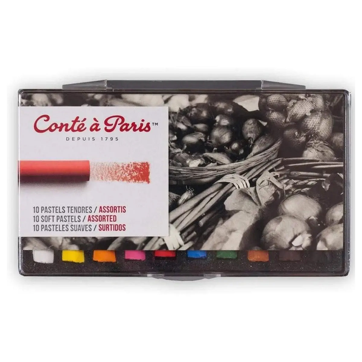 Estojo Giz Pastel Seco Conté À Paris Soft com 10 Cores