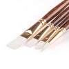 Kit Pincéis Sintetico Branco Cabo Longo Sinoart com 4 Unidades