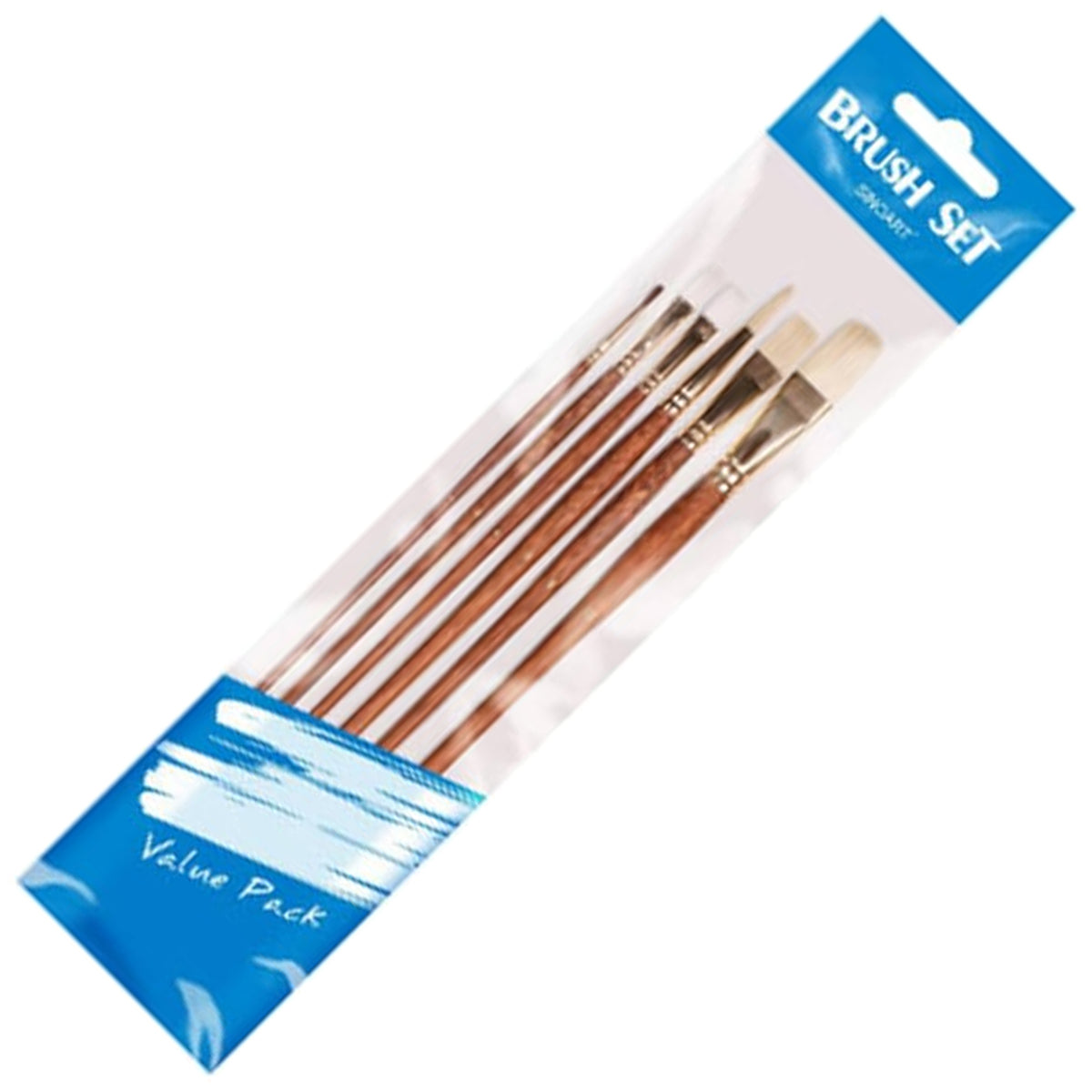 Kit Pincéis Sintetico Cabo Longo Sinoart com 6 Unidades