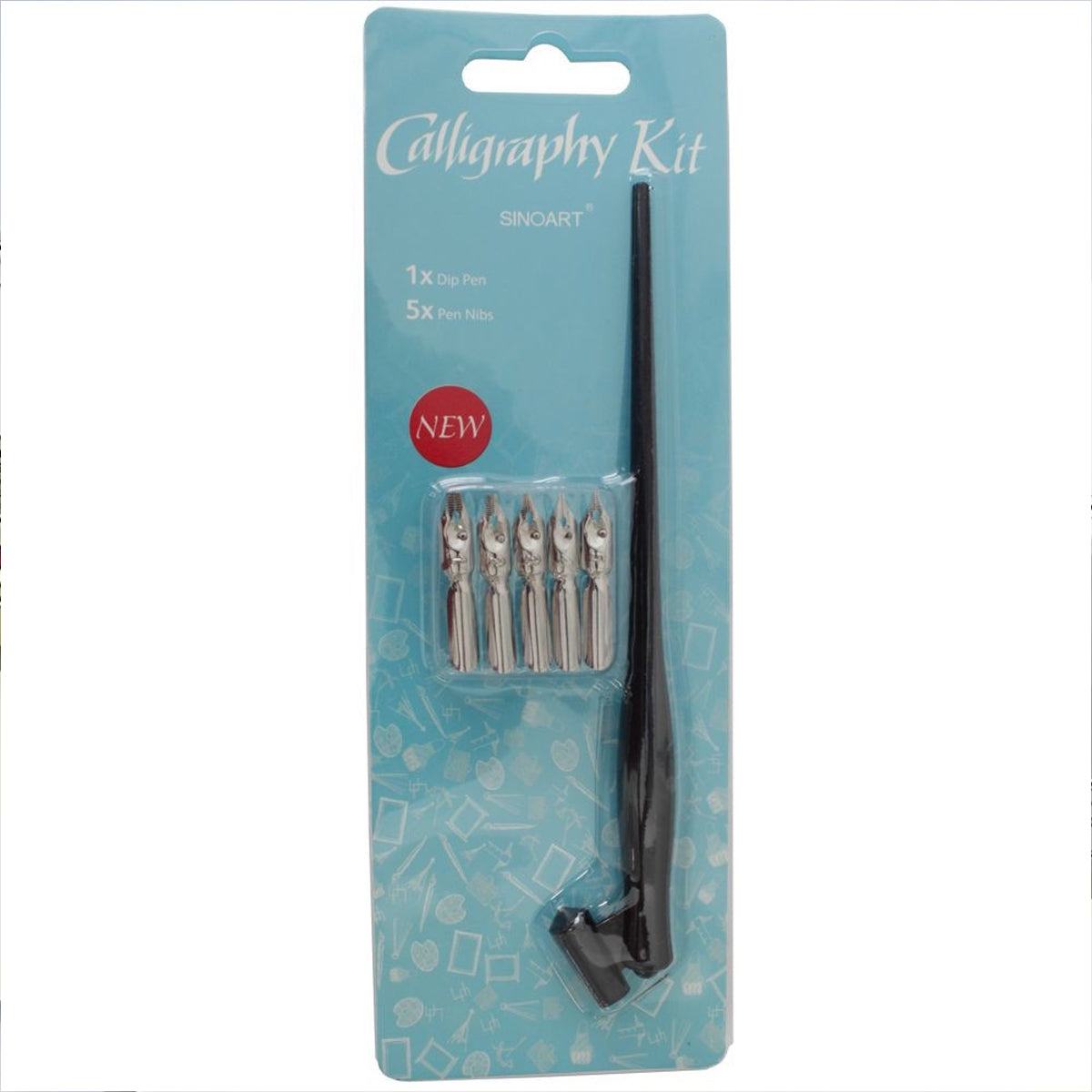 Kit Caligrafia Sinoart Oblique com 5 Penas