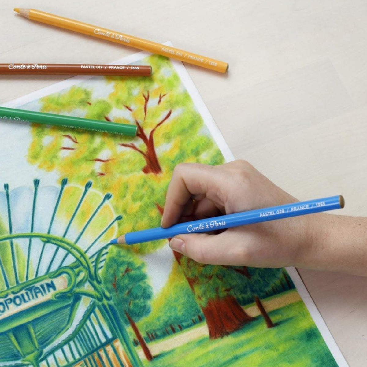 Kit Lápis de Cor Pastel Conté À Paris Conté À Paris com 6 Cores Tons Paisagem
